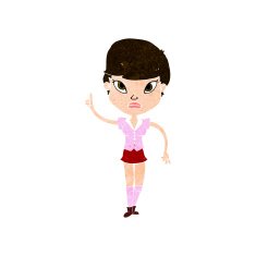 cartoon woman with idea N256