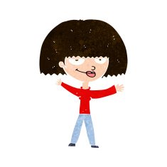 cartoon smug woman N18