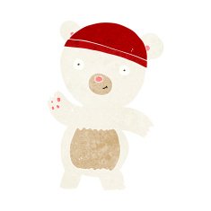 cute cartoon polar bear N58