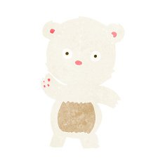 cute cartoon polar bear N60