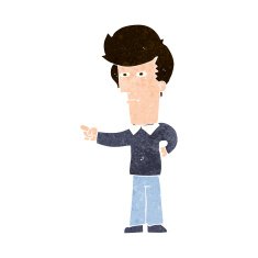 Cartoon Man Pointing N207