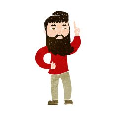 cartoon man with idea N152