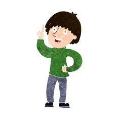 cartoon man with idea N153
