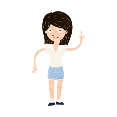 cartoon woman with idea N257