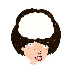 cartoon empty headed woman N9
