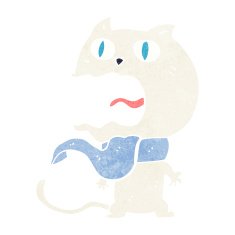 cartoon frightened cat N24