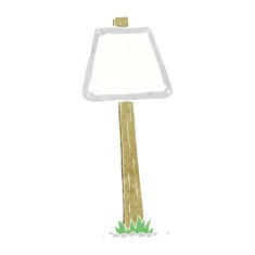 cartoon road sign N19