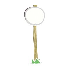 cartoon road sign N21