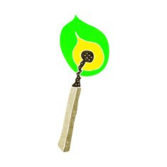 cartoon burning match N44