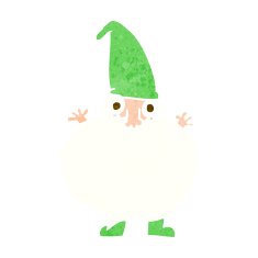 cartoon tiny santa N19
