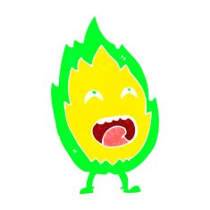 Cartoon Flame Character N11