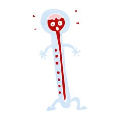 cartoon hot thermometer N11
