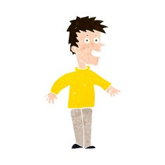 cartoon happy boy N238