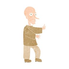 cartoon mean looking man N10