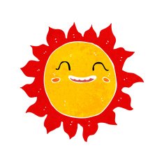 cartoon happy sun N11