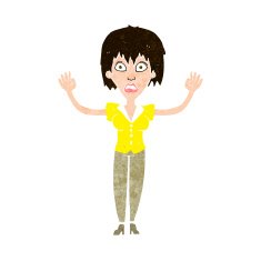 cartoon woman stressing out N21