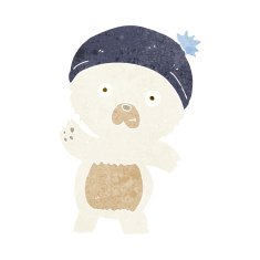 cute cartoon polar bear N61