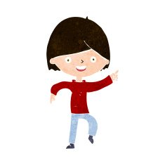 Cartoon Man Pointing N211