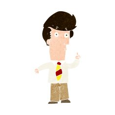 cartoon man with question N19