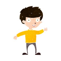 cartoon happy boy N242