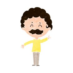 cartoon man with idea N154