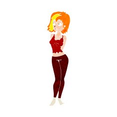 cartoon attractive girl N20