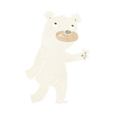 cute cartoon polar bear N62
