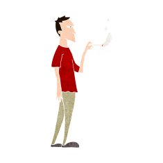 cartoon annoyed smoker N10