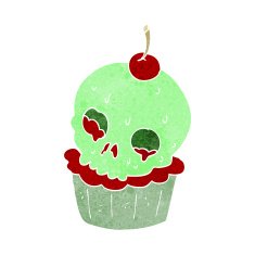 cartoon halloween cup cake N10
