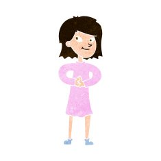 cartoon happy woman N261