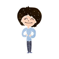 cartoon happy woman N262