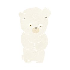 cute cartoon polar bear N63