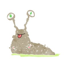 cartoon gross slug N14