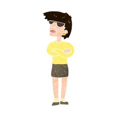 cartoon annoyed woman N188