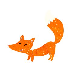 Cartoon little fox N34