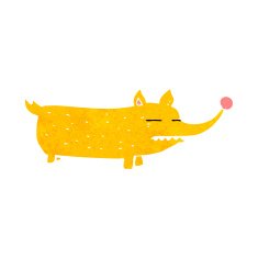 cartoon funny little dog N15