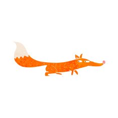 Cartoon little fox N35