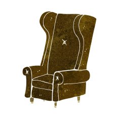 cartoon old chair N27