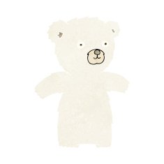 cute cartoon polar bear N68