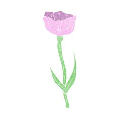 cartoon flower N429