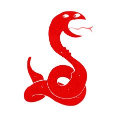 cartoon hissing snake N39