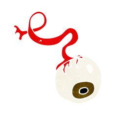 cartoon gross eyeball N16