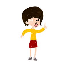cartoon woman with idea N260