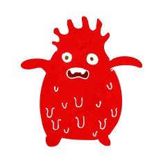 cartoon funny slime monster N19