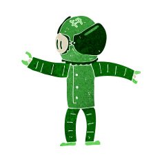 Cartoon Astronaut N138