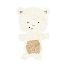 cute cartoon polar bear N69