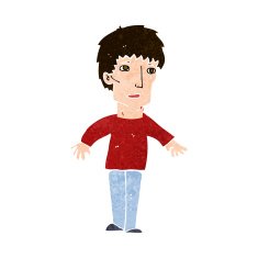 cartoon surprised man N150