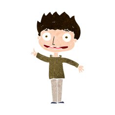 cartoon happy boy N244