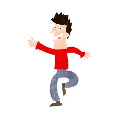 cartoon happy man N478