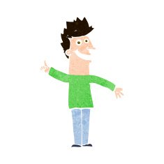 cartoon happy man N479